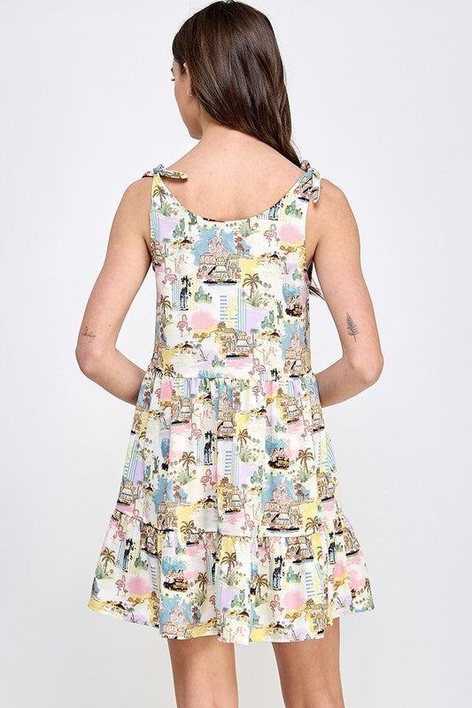 Sightseeing Babydoll Tank Dress