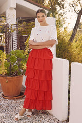 In A Mood Convertible Ruffle Maxi Skirt/Dress