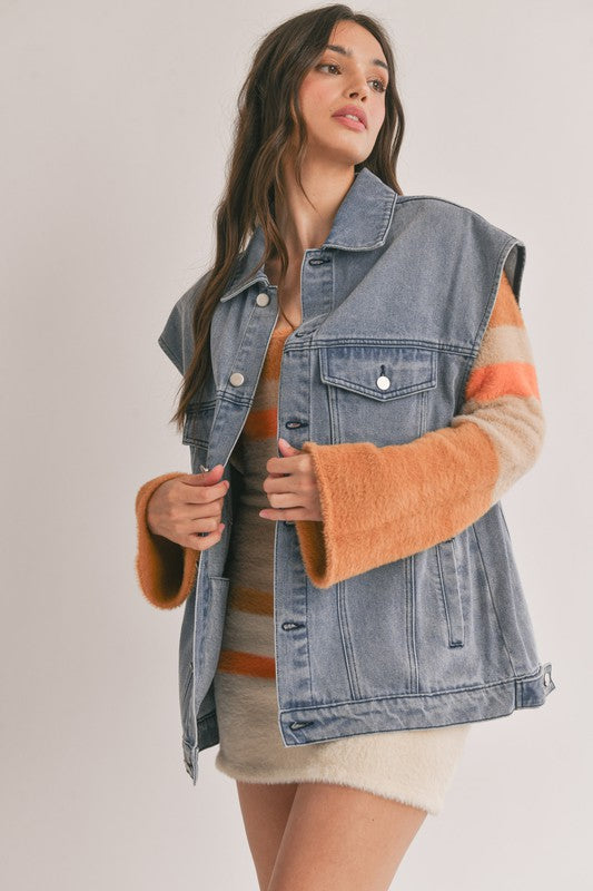 Through Being Cool - Upcycled denim jacket – Stevie Leigh