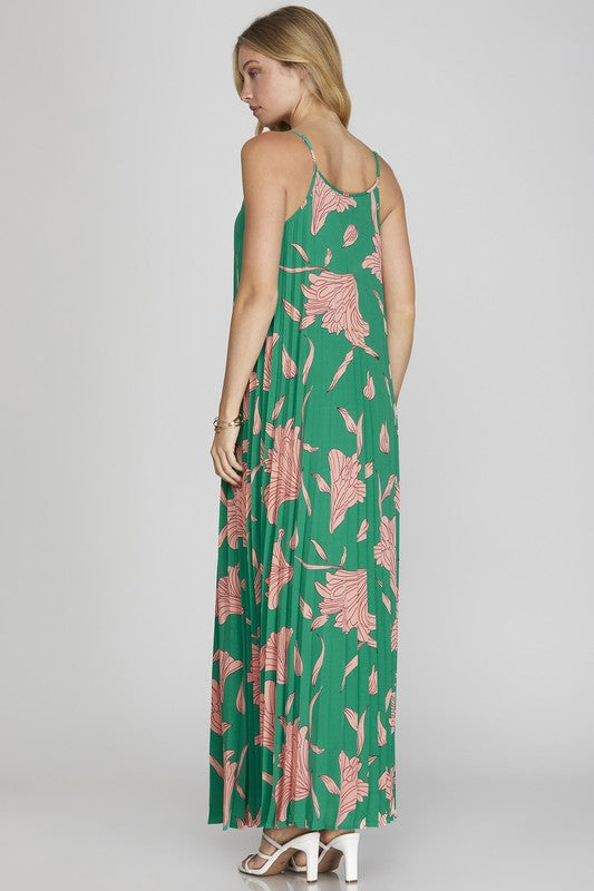 Vacay Mode Pleated Maxi Dress