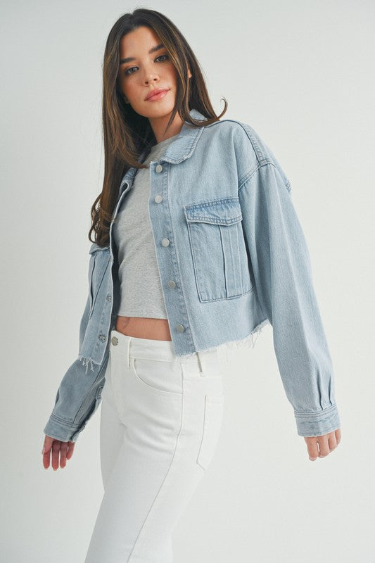 Selena Crop Denim Jacket