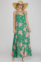 Vacay Mode Pleated Maxi Dress