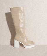 Juniper Beige Tall Chunky Boot