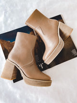 Alexandra Faux Leather Taupe/Mauve Boot