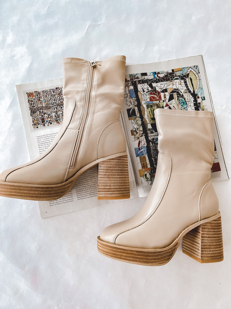 Josephine Faux Leather Latte Boot